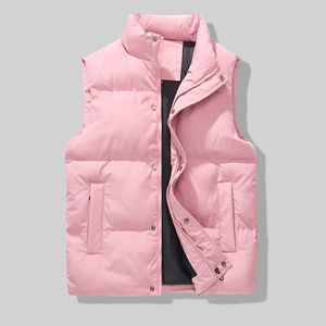 Custom Designed Thick Warm Bubble Puffer <b>Vest</b> for <b>Men</b> Winter down <b>Sleeveless</b> Coats for Streetwear and Windbreakers Outer Wear - Product Image 6