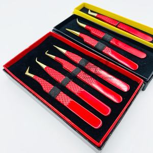 Nuevas pinzas con logotipo gratis, pinzas para extensión de pestañas, pinzas para pestañas de acero inoxidable, embalaje gratis, embalaje sostenible de visón, 1 pieza - Product Image 2