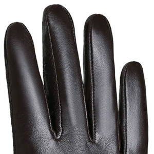 Gants en cuir d'agneau véritable pour homme de haute qualité, à doigts entiers, chauds pour l'automne et l'hiver, compatibles avec les écrans tactiles, décontractés, pour les sorties, les fêtes et les sports - Product Image 6