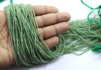 Apatite naturelle verte perles rondes à facettes en vrac 4mm et 3mm brins perles de pierre de jade en cristal à facettes cristal naturel