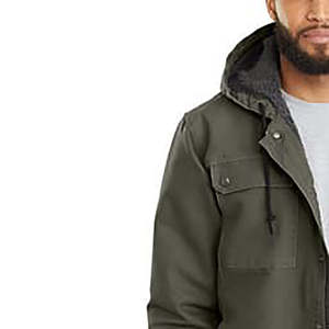 Chaqueta de hombre personalizada estilo vintage, desgastada, con botones ocultos, cortavientos, de secado rápido, transpirable, tipo carpintero, con capucha, para otoño, corte ajustado, estilo urbano, Duck - Product Image 2