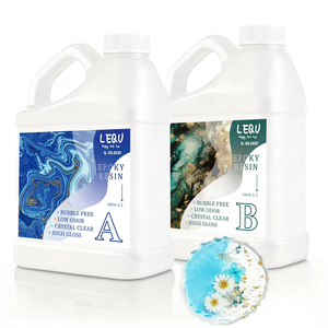 Resina Epoxi LEQU de 35.2oz, Pegamento AB de Alto Brillo, Adhesivo No Amarilleante para Fabricación de Joyería y Vasos - Product Image 1