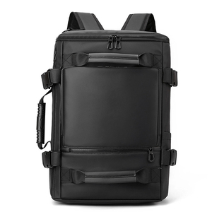 Extensible Business Travel Laptop Backpack New Waterproof Portable PU Zipper <b>Letter</b> Pattern Durable Outdoors Unisex Polyester - Product Image 1