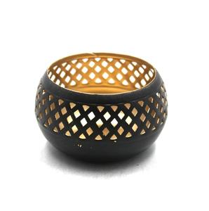 Bougeoir rond en laiton anti-placage pour éclairage décoratif de Noël, fait à la main - Product Image 3