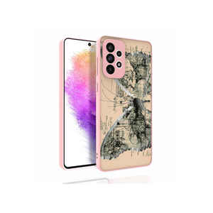 Coque Premium pour Samsung Galaxy A73 avec protection d'appareil photo à motifs, finition brillante Nora, en silicone givré, compatible A53 A34 A22 A55 C55 A72 - Product Image 1