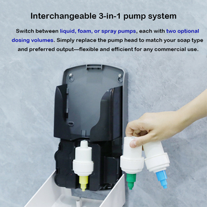 상업용 6 펌프 옵션 자동 2 ~ 8 cm 감지 거리 센서 젤 샴푸 로션 액체 거품 소독제 비누 디스펜서 - Product Image 3