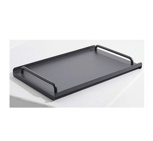 Plateau de Bar en Métal de Forme Rectangulaire avec Poignée Latérale Plateau de Service Alimentaire Taille Personnalisée Nouveau Décoratif de Table de Luxe - Product Image 6