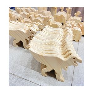 99 Gold Data Alida Juguete de madera con forma de animal, bloques apilables de haya natural y cuentas para enhebrar, Fábrica Vietnam - Product Image 3