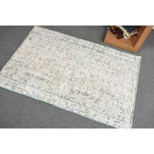 Alfombra turca Vintage blanca moderna 29X41 pies Área grande Estilo clásico Patchwork abstracto Rectángulo Pasillo Lana Alfombra de habitación de látex - Product Image 4