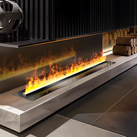 Humidificateur à flamme avec atomisation 3D intégrée, simulation de cheminée électronique, décoration de flamme pour la maison, salon, TV