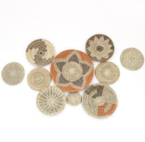 Straw seagrass <b>wall</b> <b>decor</b> natural fiber hanging baskets <b>for</b> home <b>decoration</b> different designs - Product Image 3