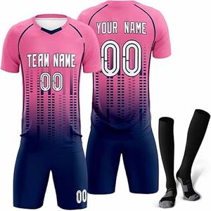 Uniformes d'équipe de football en tissu jacquard de haute qualité Chemise de maillot de football personnalisable du fabricant d'usine Style d'ensemble - Product Image 1