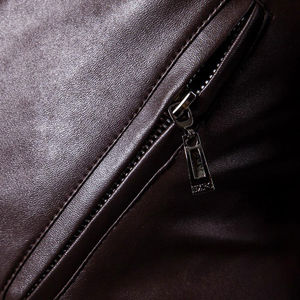 Meilleure vente Veste en cuir PU de haute qualité pour hommes avec logo personnalisé Vêtements décontractés imperméables respirants et durables modèles OEM - Product Image 3