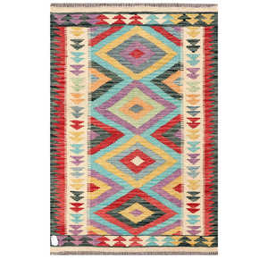 พรมกิลิมไมมาณา อัฟกานิสถาน ขนาด 154 x 99 ซม. งานฝีมือสิ่งทอและผ้า - Product Image 1