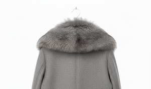 Chaqueta Maxi de Invierno para Mujer, Cálida, Ecológica, Transpirable, Reversible, de Lana y Pluma de Ganso, con Cuello Alto de Piel, Cierre de un Solo Botón y Cremallera - Product Image 4