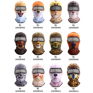 Masque de ski en tricot noir à un trou personnalisé, 100% polyester, style image, masque de ski, sublimation, course, livraison DDP - Product Image 2