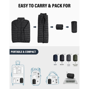 High Quality Long Sleeve <b>Jacket</b> For Men <b>Waterproof</b> Canvas Fashion Bright Zipper <b>Padded</b> Hoded Custom Logo Plus Size Men's <b>Jackets</b> - Product Image 6