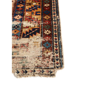 Aalam Ivory Flat Weaves Wool Rugs Paem-1394 Geometric Persian Boho Modern Cotton Jute Carpet <b>Washable</b> for Teens and Home Use - Product Image 4