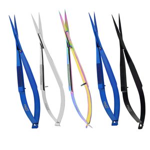 Wholesale Cuticle Spring Shears Eyelash Extension Eyebrow Spring Scissor Stainless Steel Precision Trimming Nonslip Straight - Product Image 1
