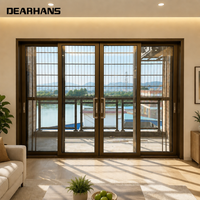 Porte coulissante en aluminium, porte patio coulissante insonorisée à double vitrage Low-E pour projets de balcon, villa, hôtel, appartement