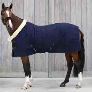 Manta para Caballo, Tejido Oxford 600D, Verde, con Forro Polar, Cuello Estándar, Solapa Media para Cola, 2 Correas para Patas, Uso en Exteriores en Invierno - Product Image 4