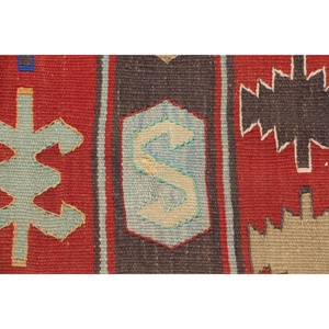 พรมวินเทจขนาดใหญ่ 5.6x7.9 ฟุต พรมขนสัตว์ลายดอกไม้สีแดงสไตล์ตุรกี - Product Image 4