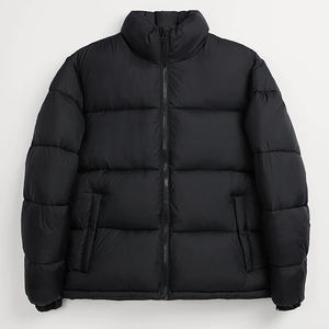 Nouvelle veste d'hiver matelassée noire en polyester sur mesure de haute qualité, fabrication OEM, vente en gros, idéale pour l'hiver - Product Image 3