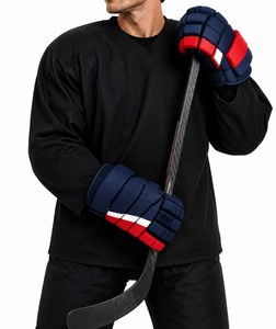 Guantes de Hockey sobre Hielo Harry Johnson, Cierre de Gancho y Bucle, Color Negro y Gris, Poliéster, Unisex, Deportivos, Transpirables, Ligeros, Antideslizantes - Product Image 4