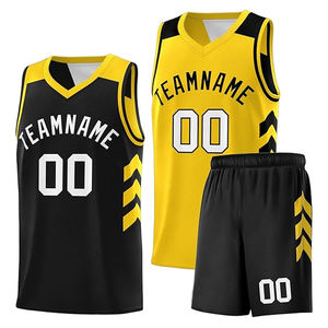 Ensemble de vêtements de sport de basket-ball au design personnalisé unisexe Chemises en jersey professionnelles et respirantes avec nom imprimé hip hop réversible - Product Image 6