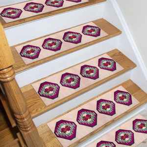 Tapis imprimé géométrique, fait main, lavable, antidérapant, intérieur, moderne, tapis d'appoint - Product Image 3