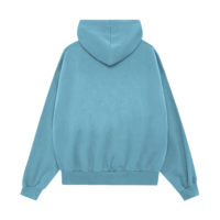 Tissus de luxe, fabrication italienne, sweat à capuche oversize pour homme, hiver, ODM, pièce confortable à superposer, jours froids, bleu moyen