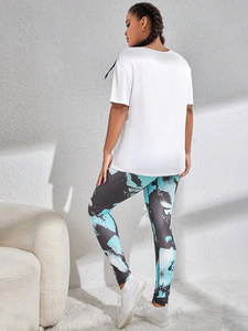 Leggings de conception fleurie de nouveau style 2026 Leggings de qualité personnalisés Leggings serrés fabriqués par un fournisseur pakistanais - Product Image 3