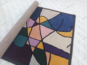 Alfombra floral moderna hecha a mano 100% algodón respetuoso con el medio ambiente para mascotas alfombra de corte de bucle de pila alta - Product Image 5