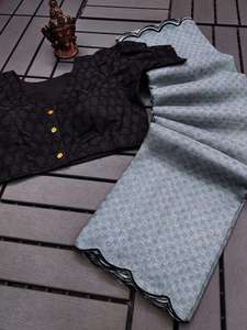 Dernière tenue de créateur Fancy Trending High on Demand Attractive Beautiful Arco Saree With Cut Border Work World Wide Exporter - Product Image 3