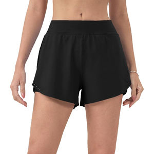 2025 femmes Shorts Yoga pantalon séchage rapide Polyester entraînement taille élastique avec poches femmes Sport course Shorts pour les femmes - Product Image 2