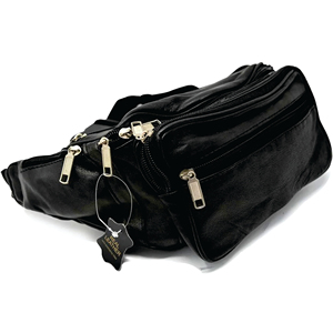 Sac de taille en cuir authentique pour hommes sac banane multi-poches organisateur de bureau de voyage en plein air - Product Image 2