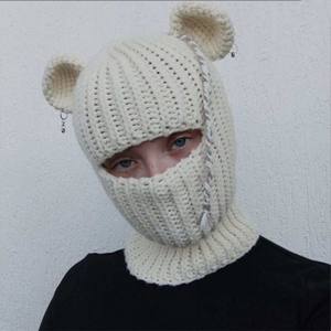 OEM Halloween Funny Horns Full Face Cover Warm Knitted Hat Outdoor Windproof Ski <b>Mask</b> Balaclava - Product Image 6