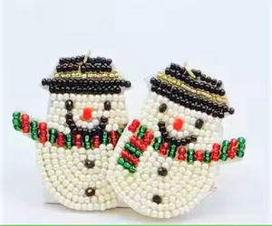 ต่างหูลูกปัดสำหรับผู้หญิงต่างหูคริสต์มาส - Product Image 1