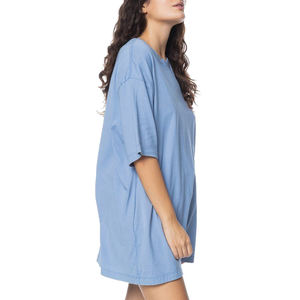 เสื้อยืดโอเวอร์ไซส์ลำลองสำหรับผู้หญิง ดีไซน์ใหม่ล่าสุด คุณภาพสูง ลายเรียบ โลโก้สั่งทำได้ ผ้าฝ้าย/ใยไผ่ ระบายอากาศได้ดี น้ำหนัก 220 กรัม - Product Image 5