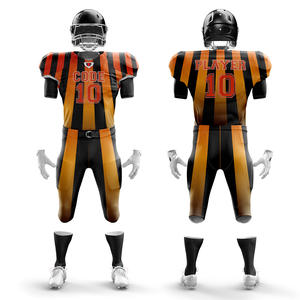 Ensembles de maillots de football américain à manches courtes pour jeunes et adultes uniformes respirants avec motif numérique imprimé et options de taille - Product Image 1