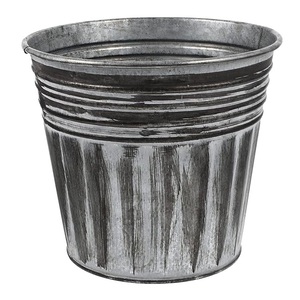 Maceta galvanizada de aspecto vintage hecha por Rael hierro galvanizado para decoración del hogar, casa de campo, oficina y decoración de jardín - Product Image 1