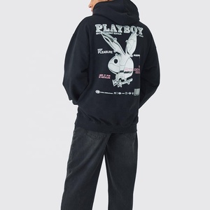 Pull à capuche surdimensionné personnalisé pour hommes, nouveau design, éponge française ample pour l'hiver, imprimé, motif solide personnalisé - Product Image 5