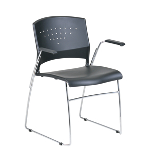 Silla de espera de respaldo bajo, sillas apilables con carrito, silla de entrenamiento - Product Image 4