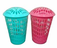 Panama Panier à linge en plastique durable, léger et portable, épaisseur 2,5 mm, moulé par injection, multi-usages, pour une organisation facile à la maison