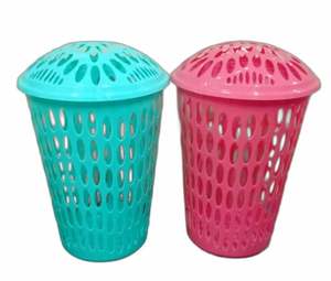 Panama Plastic <b>Laundry</b> <b>Basket</b> Durable Easy Home Organization Lightweight Portable Household Bathroom Storage - Product Image 3