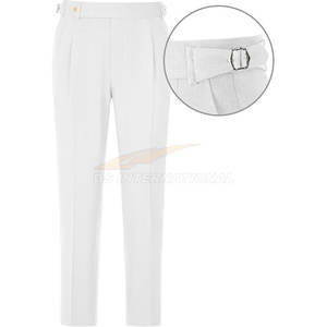 Traje de esmoquin ajustado de 2 piezas para hombre moderno conjunto de chaqueta y pantalones de doble botonadura azul marino con cuello chal Formal transpirable blanco - Product Image 4