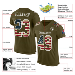 Logo personnalisé maillot de football américain grande taille respirant porter l'équipe de maille avec technique de sublimation - Product Image 2