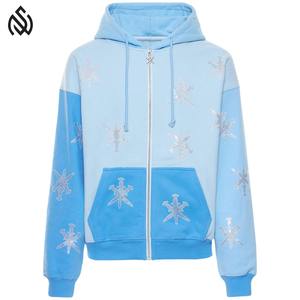 Mens Venta caliente Rhinestone Hoodies Oversized Custom Logo Rhinestone Hoodies Hecho en Pakistán - Product Image 5