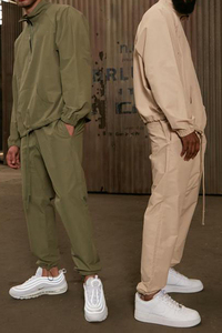 2024 personnalisé vêtements de plein air hommes survêtement ensemble blanc polyester survêtement hommes nylon coupe-vent piste survêtement ensemble pour hommes - Product Image 6