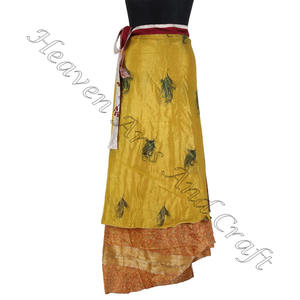 2025 Último diseño Falda envolvente mágica de longitud larga Reversible Faldas de seda de dos capas Falda envolvente de todas las piezas 2 capas Reversible Magic - Product Image 5